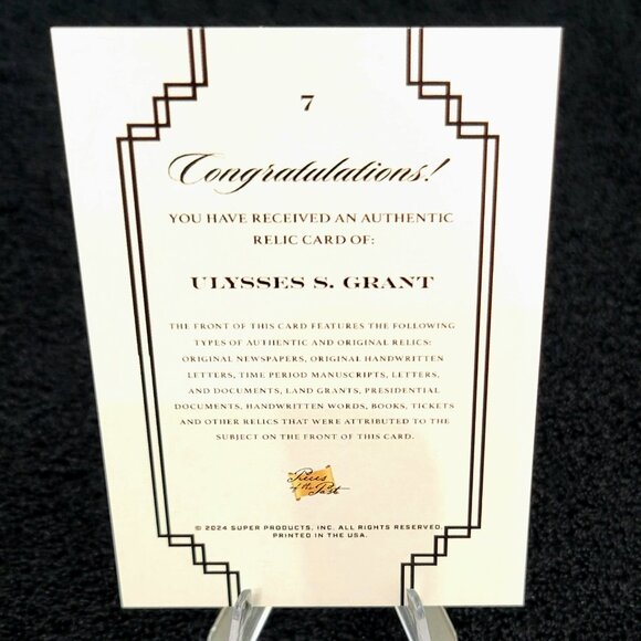 Authentic President Ulysses S. Grant Handwriting Relic Piece of History - Picture 4 of 4